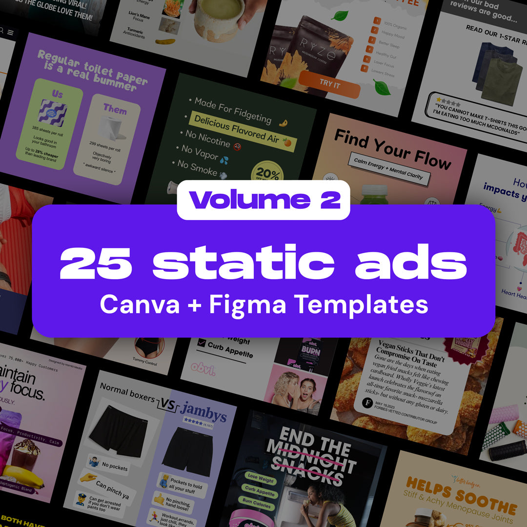 25 Canva + Figma Templates | Frosted Files Volume 2