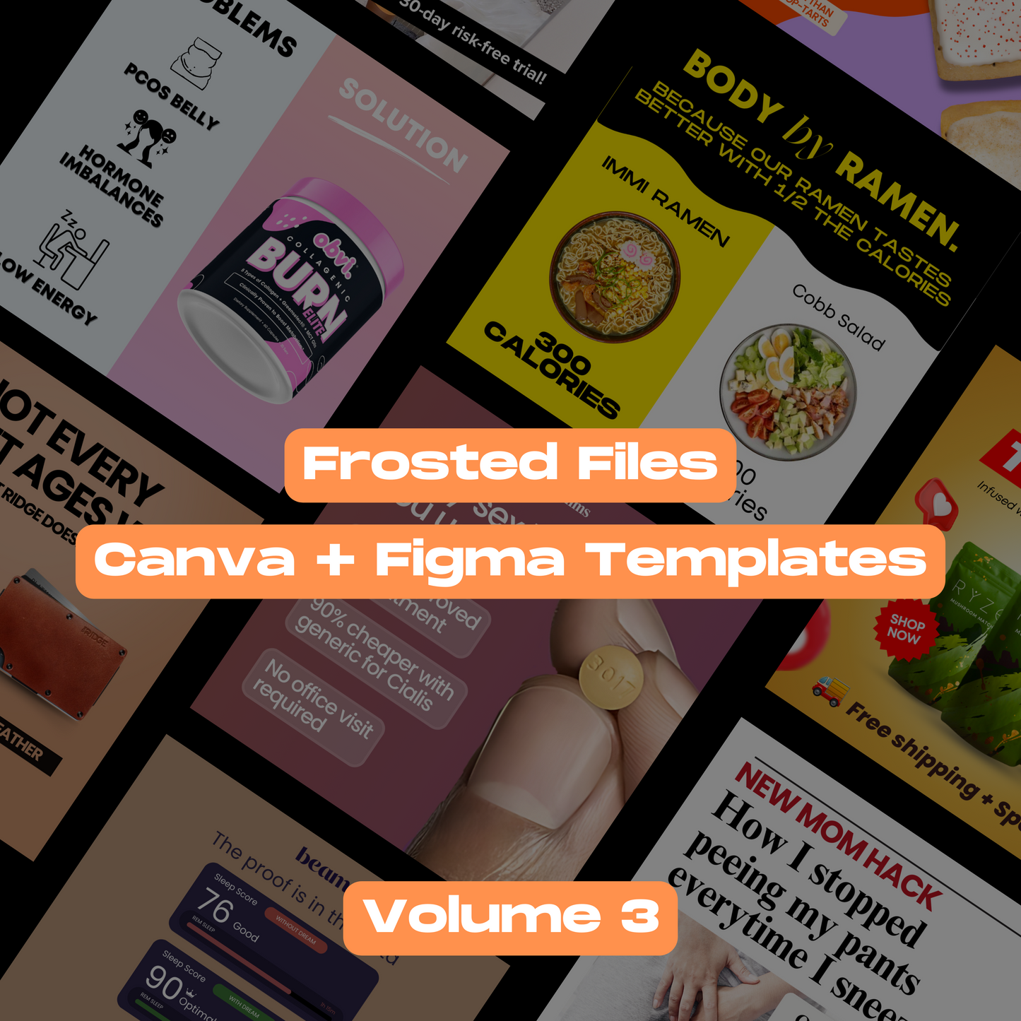 25 Canva + Figma Templates | Frosted Files Volume 3