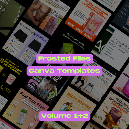 50 Canva + Figma Templates | Frosted Files Volume 1+2