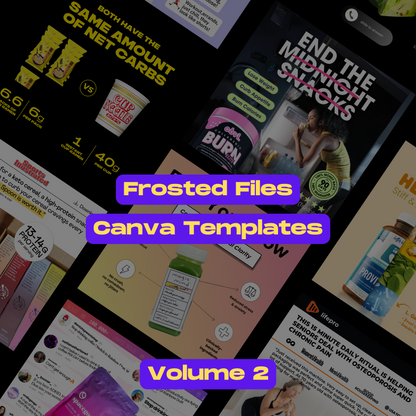 25 Canva + Figma Templates | Frosted Files Volume 2